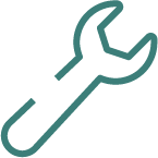 Icon of a diagonal wrench.